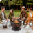 Emeraude Round Steel Wood Burning Fire Pit with Lid
