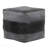 Leather/Canvas Ottoman - Black/Grey-324462591