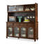 Buffet en noyer massif + bois manufacturé + verre-1654227871