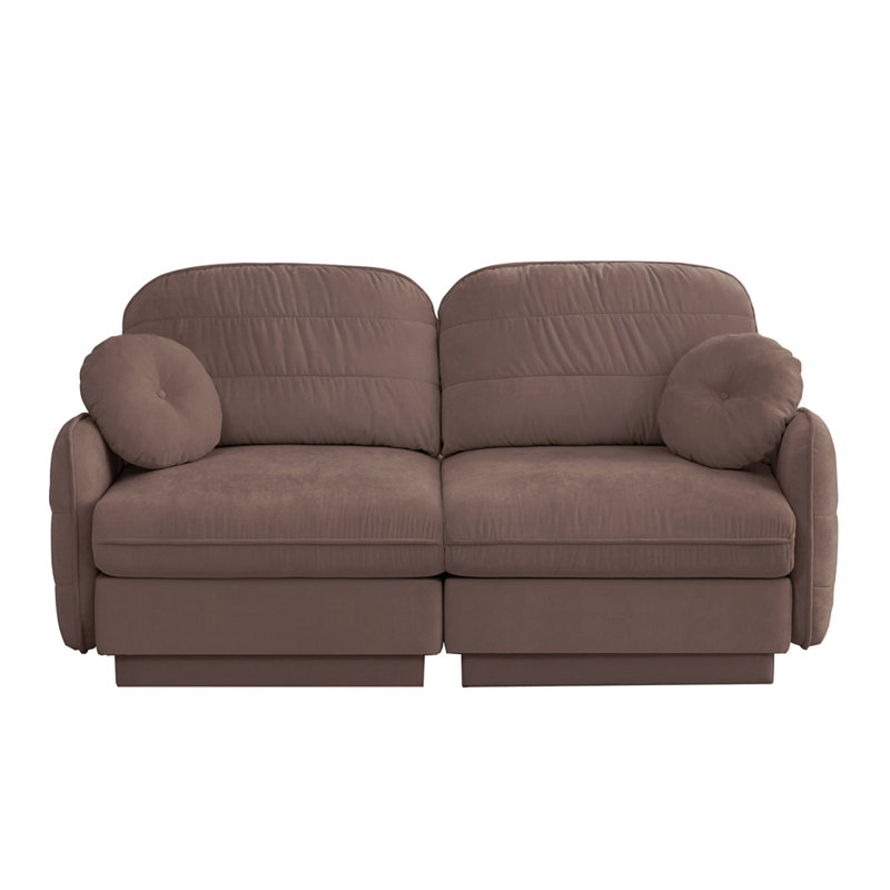 Canapé Chenille Cloud, Rose poussière, H 37,41 po x l 73,21 po x P 33,41 po