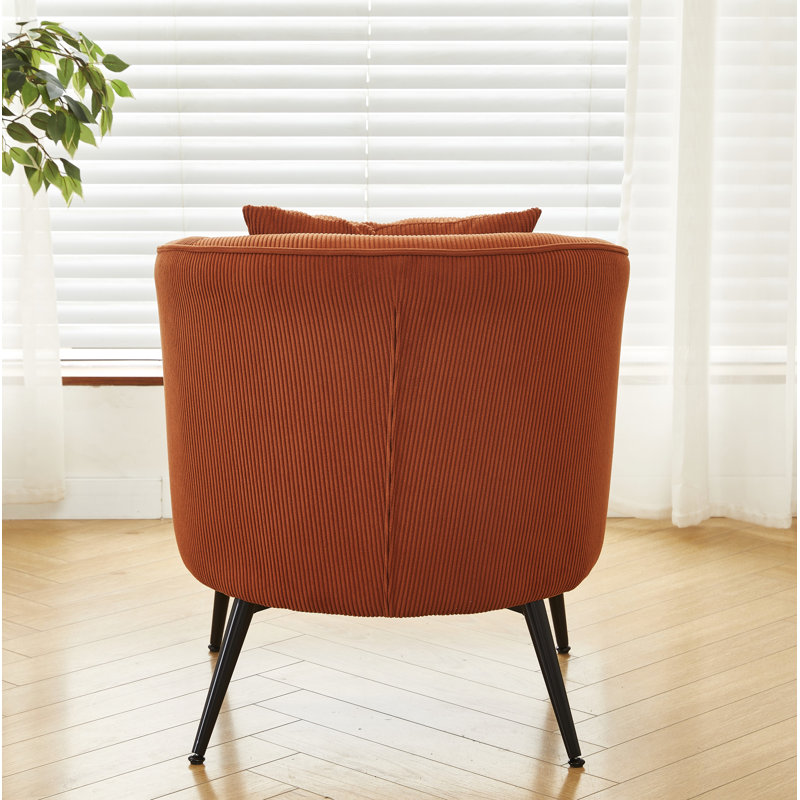 Fauteuil moderne en velours côtelé, Velours côtelé rouge