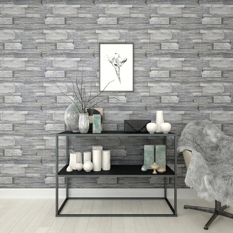 Superfresco Easy Stone Wall Grey Wallpaper