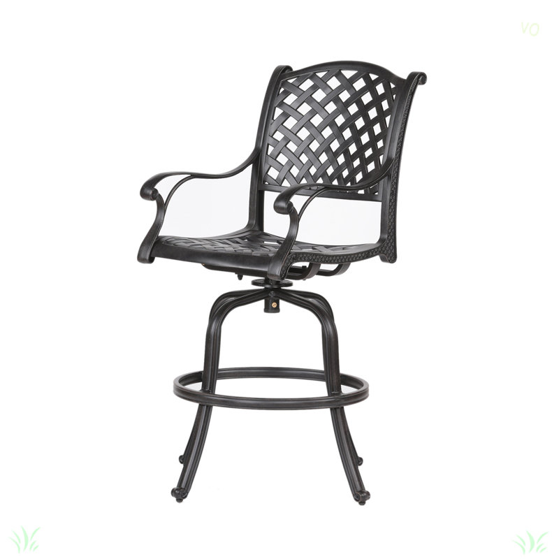Ensemble de salle à manger long en aluminium avec coussins