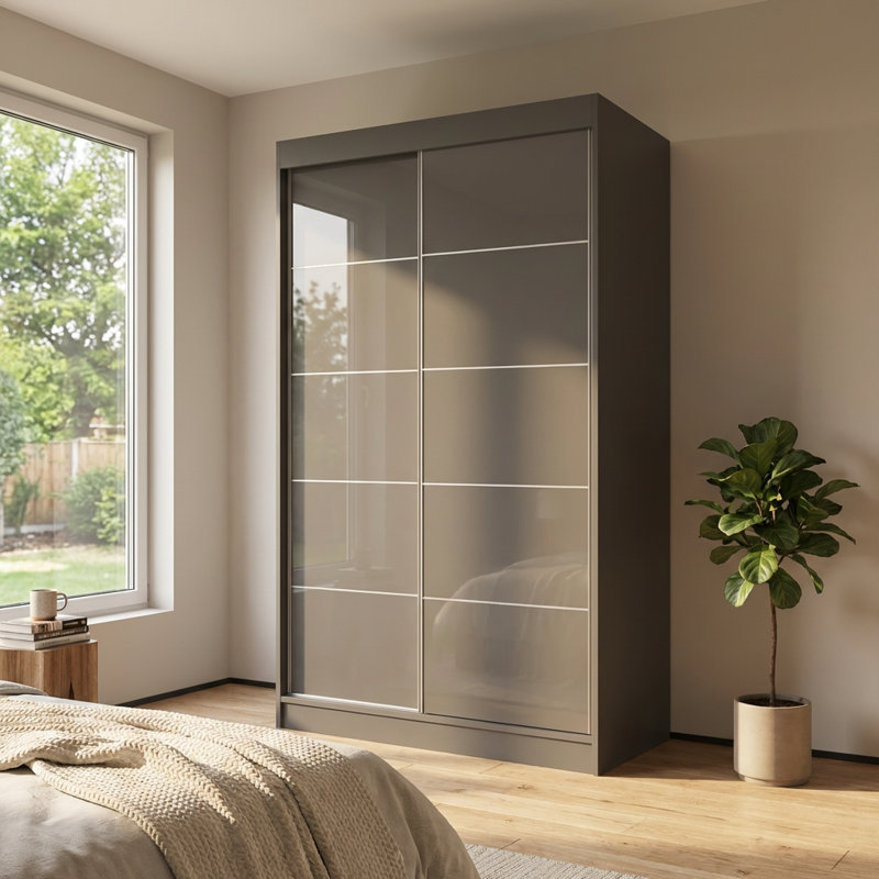 Armoire Charlisha, Gris, H 80 po x l 47 po x P 26 po