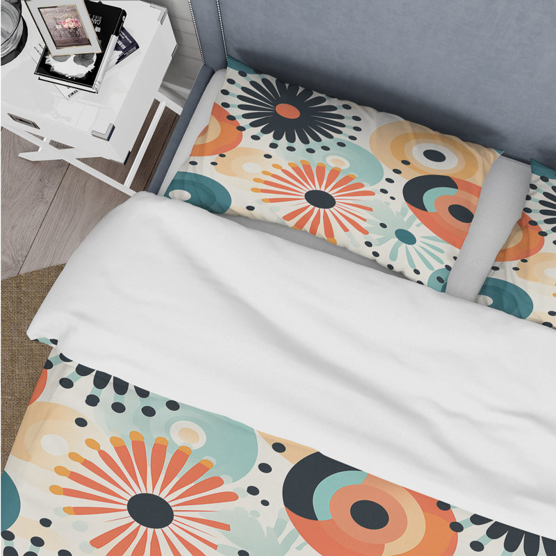 Literie à motif géométrique à pois I, Housse de couette pour très grand lit et 2 très