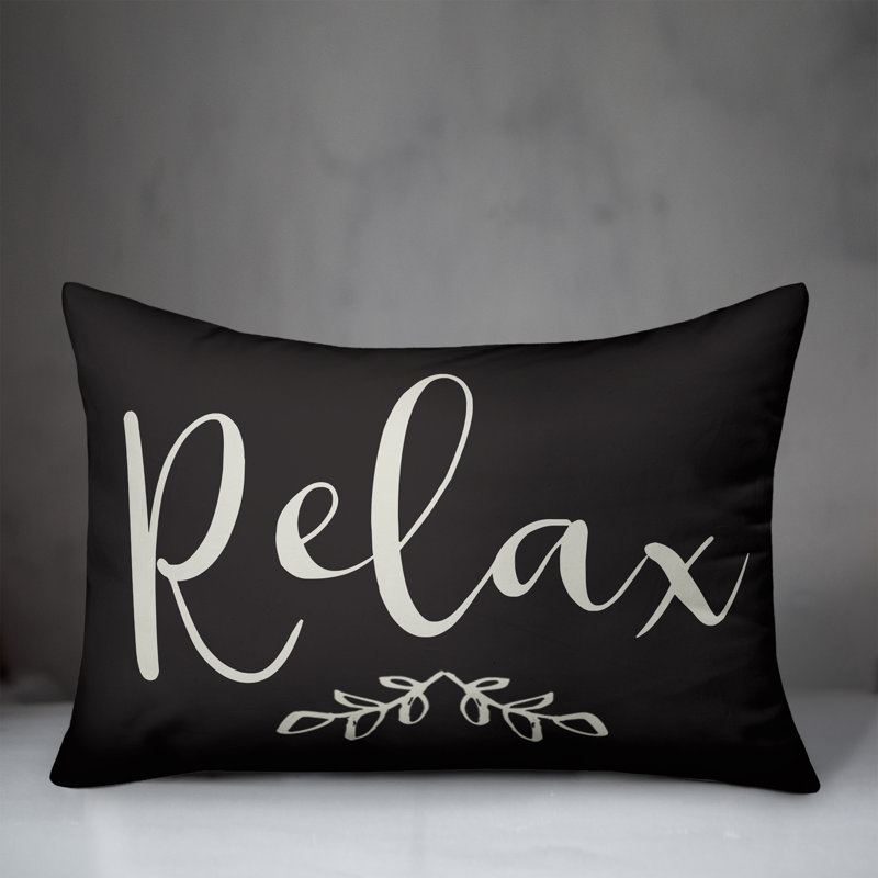 Outdoor Reversible Throw Pillow, Black