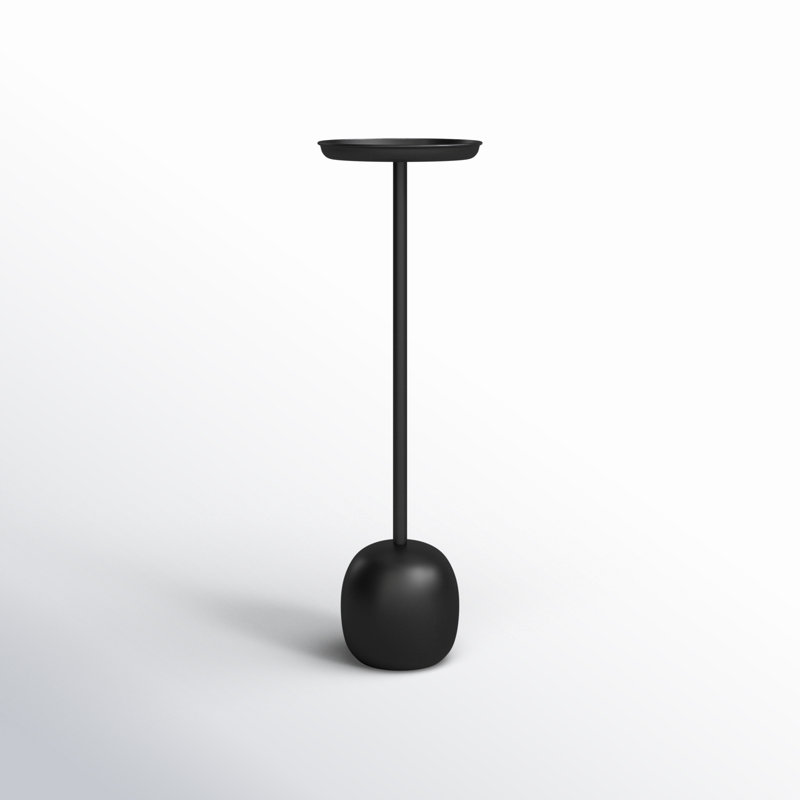 Table d'appoint moderne en métal avec plateau rond Rhapsody