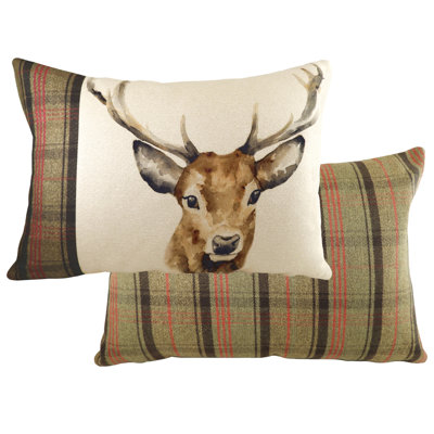 Cotton Plaid Square Cushion