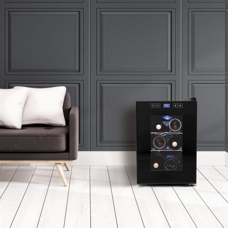 BD6 Series 6 Bottle LED Display Single Zone Freestanding Wine Refrigerator
