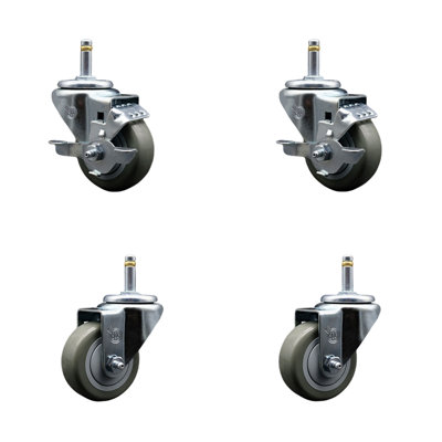 4-Piece Polyurethane Caster Set