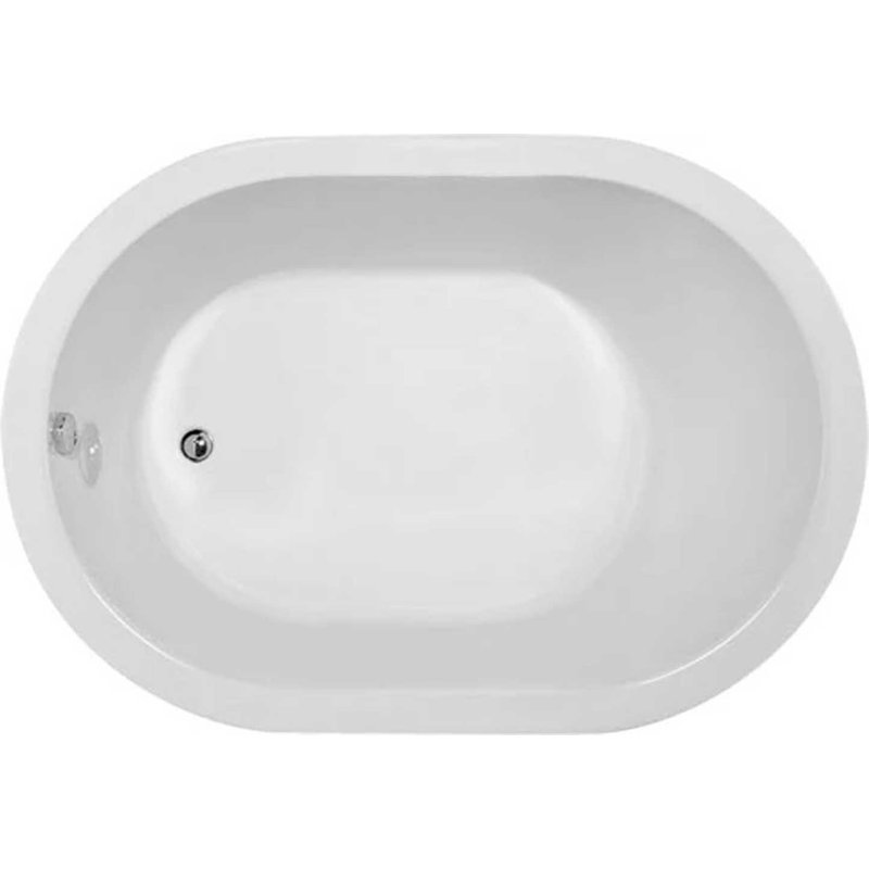Malia 60'' L Soaking Bathtub, Satin Chrome, White
