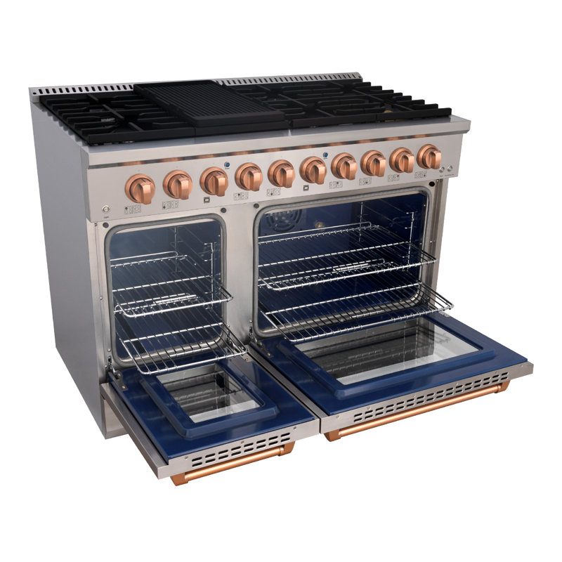 Cuisinière au gaz commerciale à convection de 6,7 pieds cubes 48 po Akicon