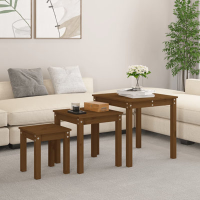 Bernards Solid Wood Nesting Tables