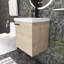 Meuble-lavabo mural simple 18 po avec comptoir en céramique Delberta-758093470