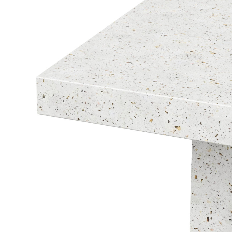 Mixx Elcor 82.75, 82.75" L x 39.25" W, Ivory Terrazo, Counter Table (36.25" Height)