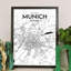 Munich City Map - No Frame Print-615955874