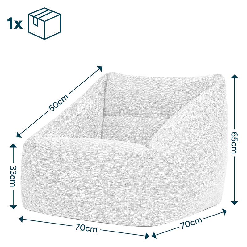 icon Natalia Woven Armchair Bean Bag, Natural