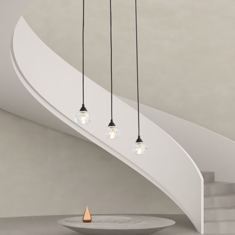 Flitwick 3 - Light Cluster Teardrop Pendant With Crystal Accents