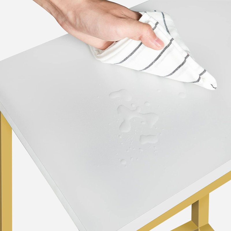 Muntz Counter Stool, White/Gold
