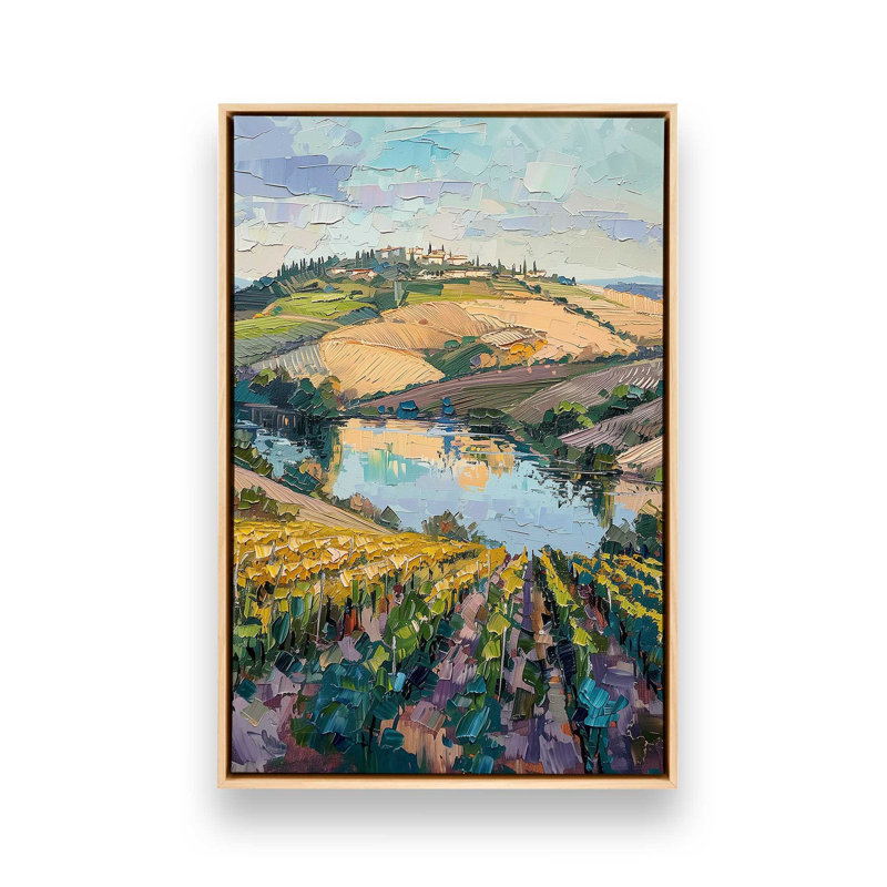 Impression sur toile Tuscan Amore, 24 po x 36 po, Cadre flottant en érable américain