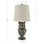 Lampe de table buste en résine 20 po bronze avec abat-jour en lin-948436333-948436330