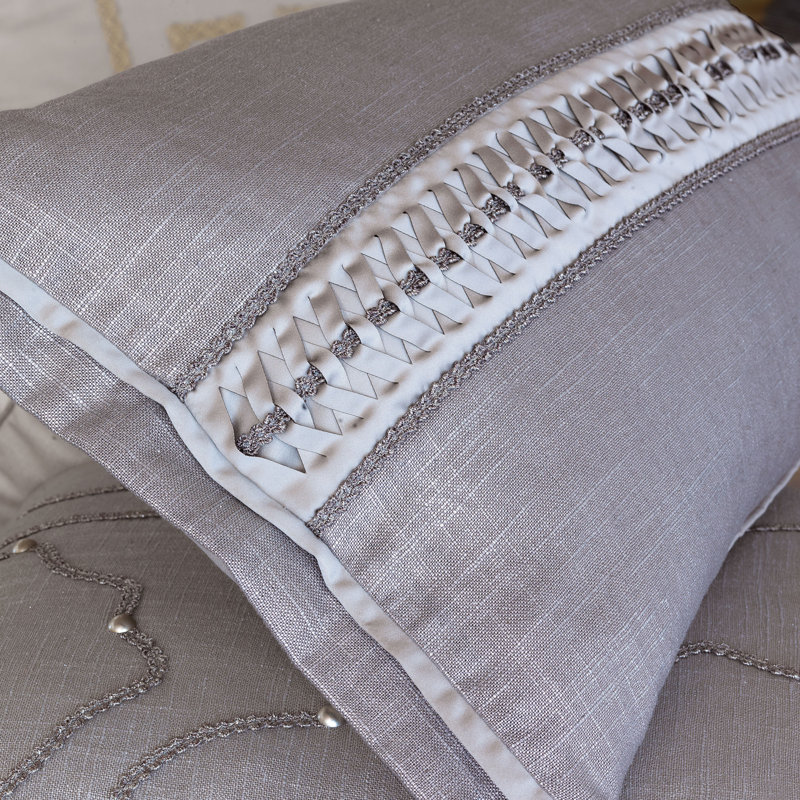 Aster Linen Bolster Pillow Cover & Insert