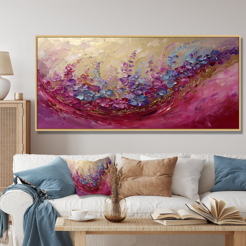 Art mural sur toile Kaminsky, H 28 po x l 60 po, Impression encadrée flottante, Crème, crème