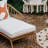 Outdoor Lounger With Iron Frame Outdoor Chaise Lounge , Cushion Included