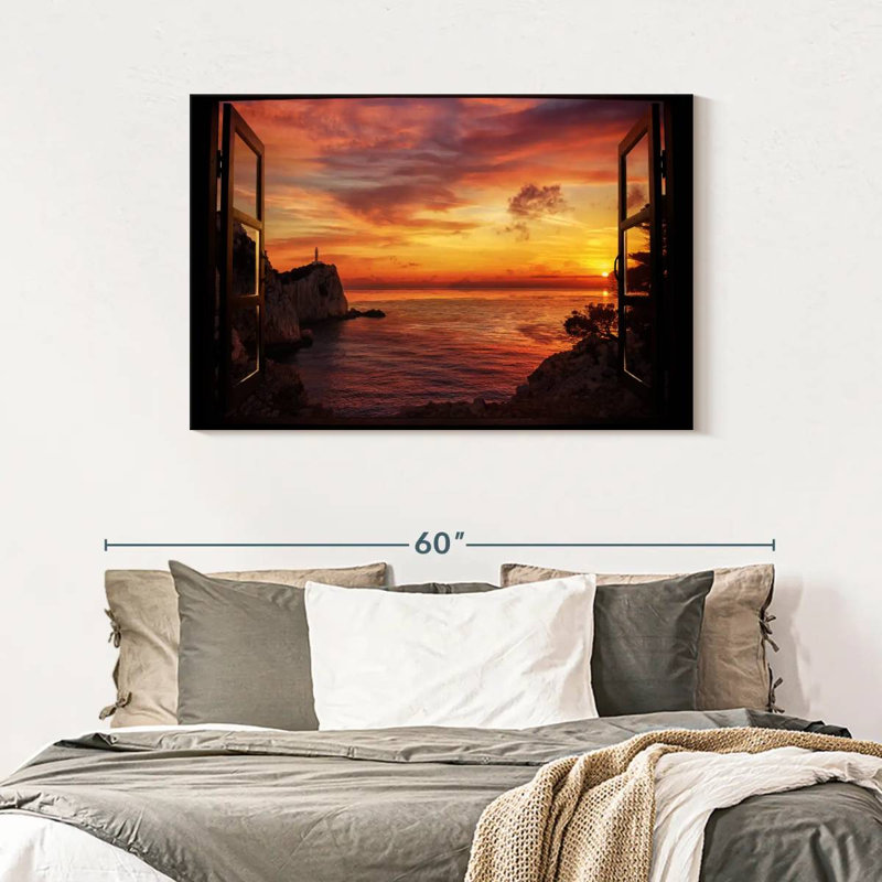Gillard Window To Lighthouse Cliff, 30" H x 45" W