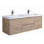 Meuble-lavabo mural en mélamine de bois de 60 po, aspect bois naturel, résistant à l'usure, aux rayures et non poreux, surface facile à nettoyer, préassemblé-1740172634-1740172635