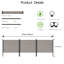 Rustproof & Heavy Duty Metal Garden Fence - 3 Panels (47in H x 9ft L) No-Dig Decorative Privacy Screen & Animal Barrier - Easy Install Flower Bed Edging for Patio, Backyard, Lawn, Brown