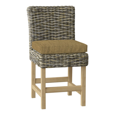 Sag Harbor 24" Patio Counter Stool with Cushion (Set of 2)