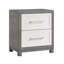 Table de chevet moderne 2, gris et finition gris