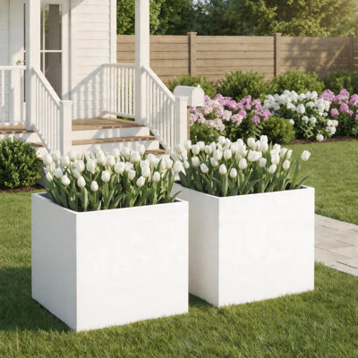 Galvanized Steel Planter Box With Double Handles