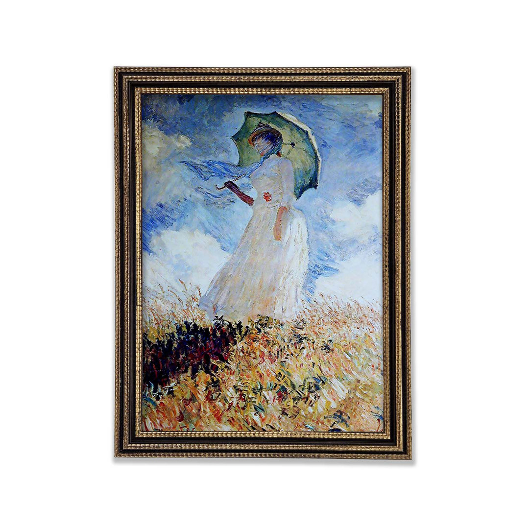 Gerahmtes Wandbild Madame Monet Umbrella von Monet