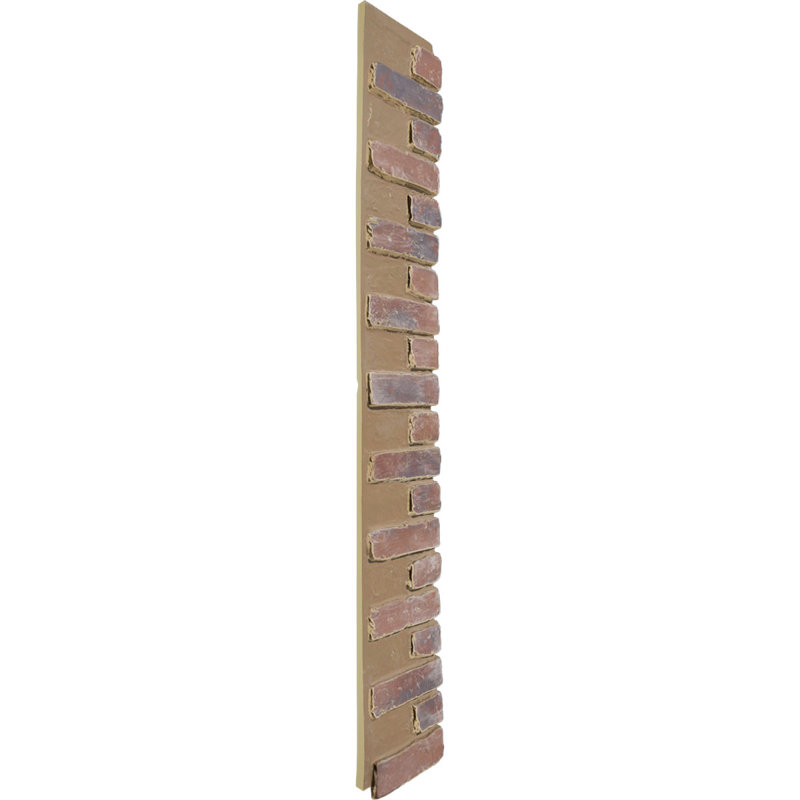 Panneau de fausses briques traditionnelles EverStone, l 44 po x H 21 3/4 po x P 3/4 po, couleur rouge argile, Panneau