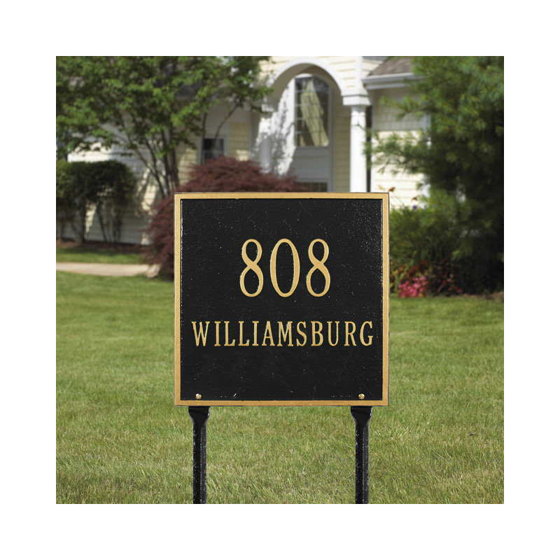 Plaque d'adresse sur 2 lignes, Cuivre antique, Oui