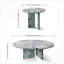 Blue Grey Natural Marble Nested Coffee Table Set for Living Room, Space-Saving &amp; Polished Surface