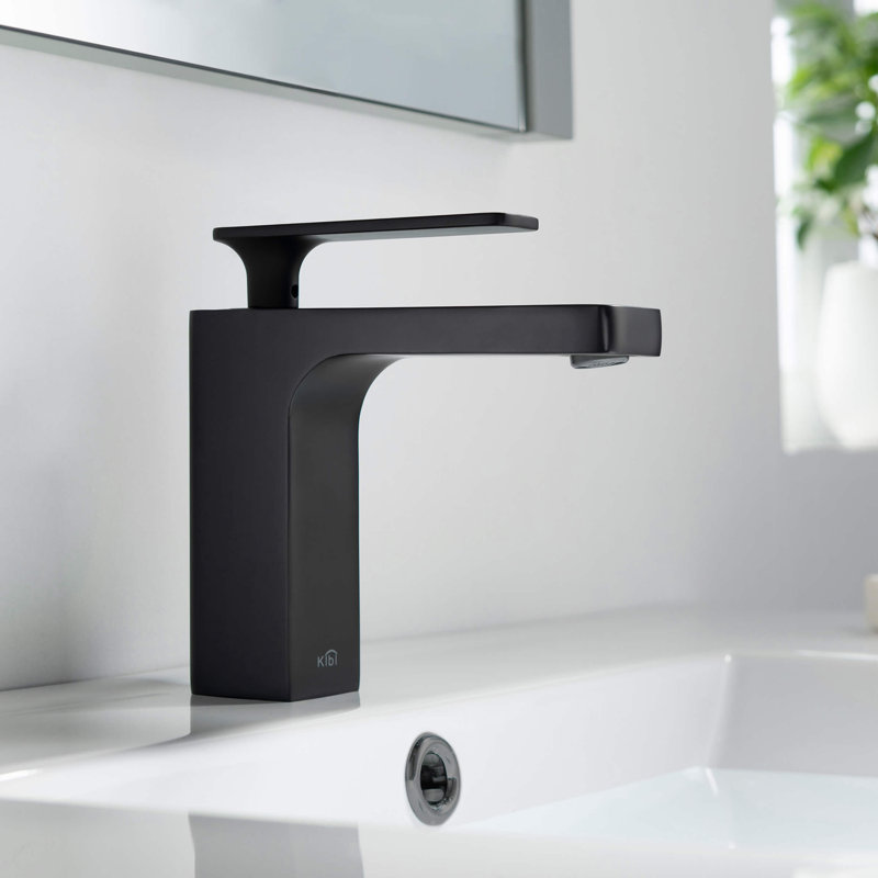 Infinity Single-Hole and Mounting / Installation Required -handle Bathroom Faucet, Matte Black, With Pop Up Drain
