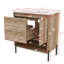 Meuble-lavabo moderne en bois 30 po, armoire de salle de bain avec tiroir coulissant, meuble de rangement pour salle de bain avec lavabo en céramique