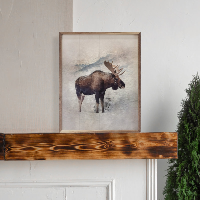 Watercolor Moose, H 10 po x l 8 po