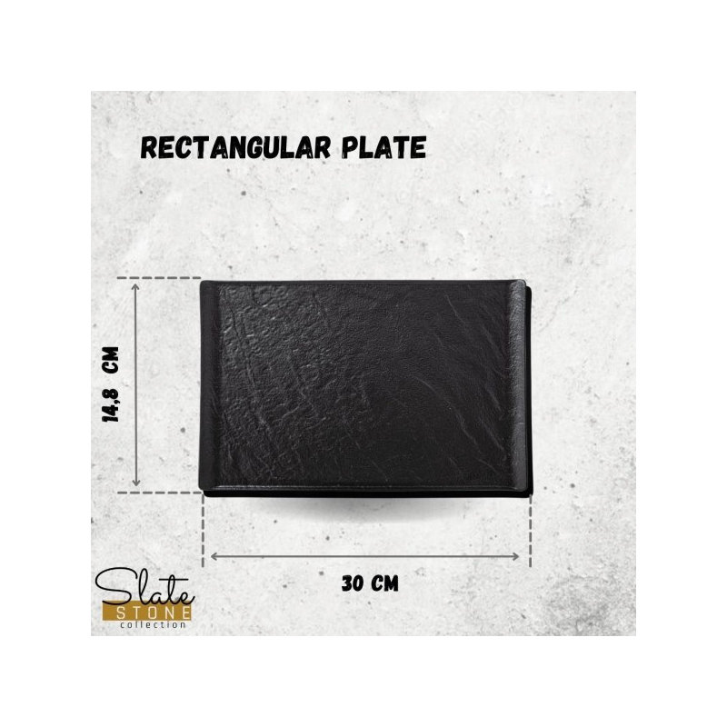 Wilmax Slatestone 29.5cm Rectangle Plate 29.5 X 14.5 Cm