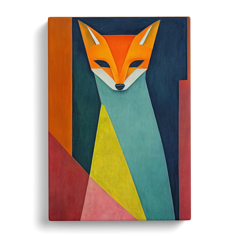 Fox Abstract - Wrapped Canvas, 76cm H x 50cm W x 3cm D