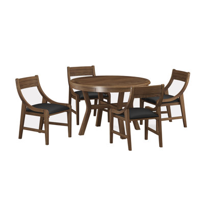 Gillette Wood 5 Piece Game Set, Brown