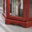 Vitrine de coin lumineuse, vitrine de style couronne avec portes et tablettes en verre trempé, ampoule incluse, décor de rangement en coin pour le salon et la chambre à coucher, finition cerisier-133702352