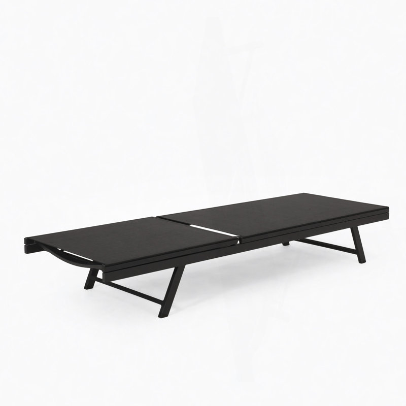 SALON CHAISE Longe, Noir