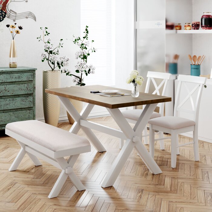 Sand & Stable Burnley 4 - Piece Trestle Dining Set & Reviews 