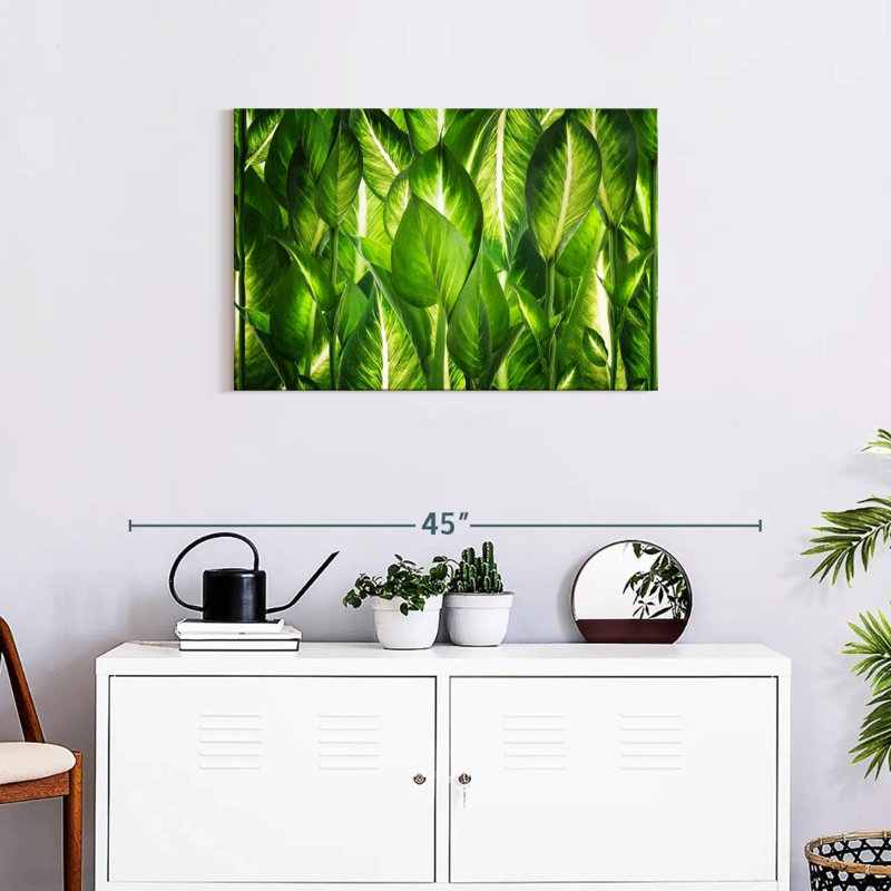Harnek Backlit Green Leaves, 20" H x 30" W