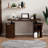 63'' Electric Standing Desk With Storage, Height Adjustable Computer Desk With Sliding Tambour Door For Home Office-129204892