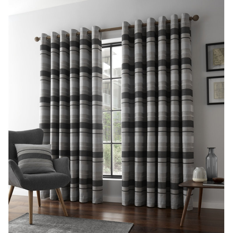 Powel Eyelet Room Darkening Curtains, 168 W x 137 D cm